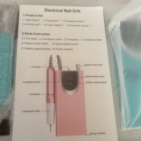 Professional Nail Drill/ Cordless - Picture 6 of 8